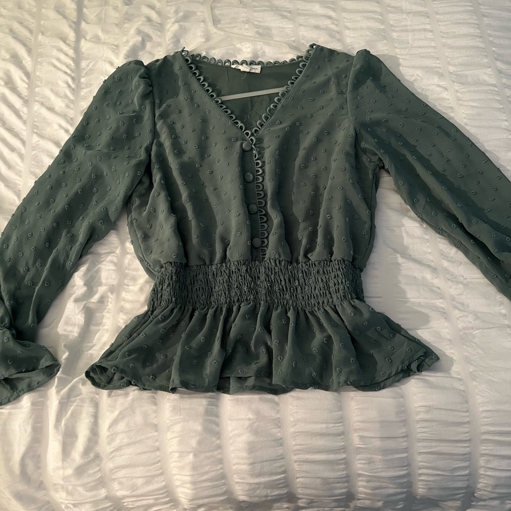 Madewell green top